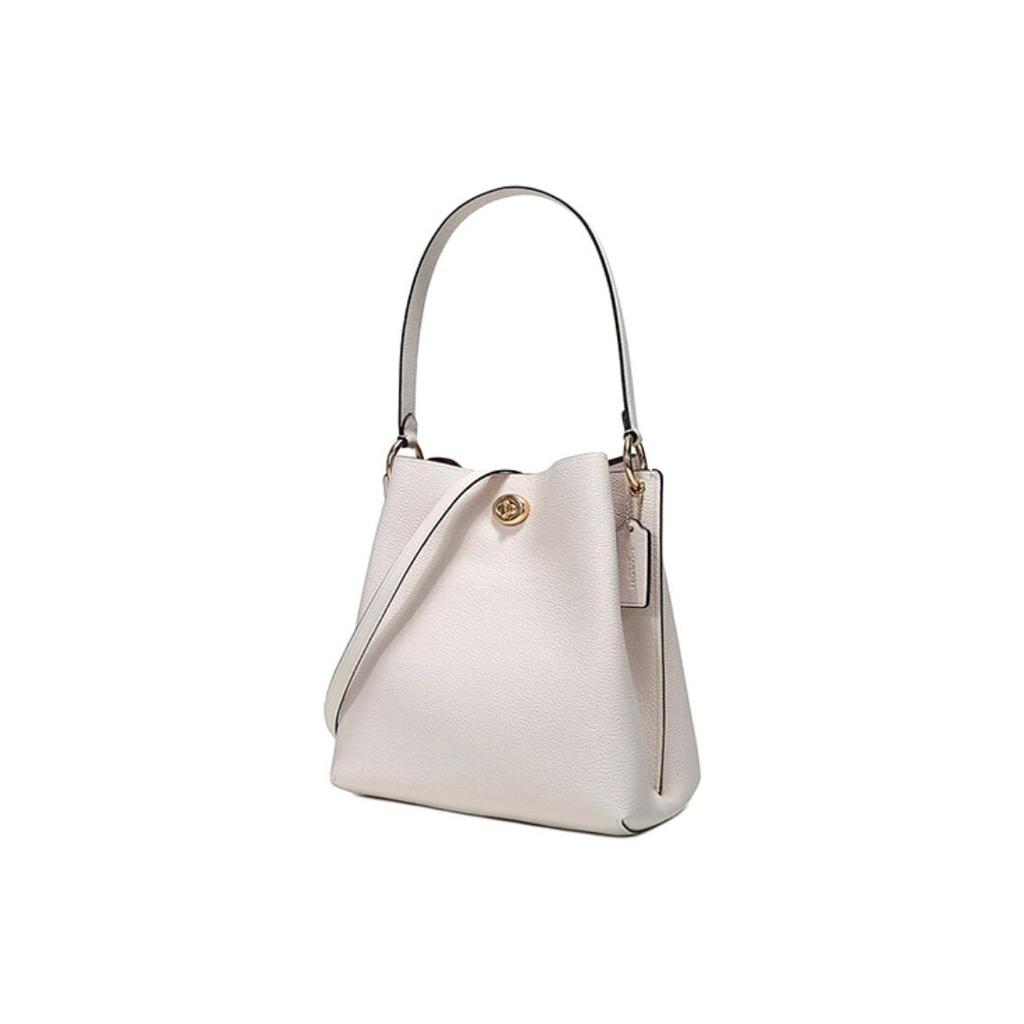Coach Charlie 26 Adjustable Detachable Shoulder Strap Polished Pebble Leather Bucket Bag Crossbody Shoulder Bag Medium Women bags 55200-GDHA