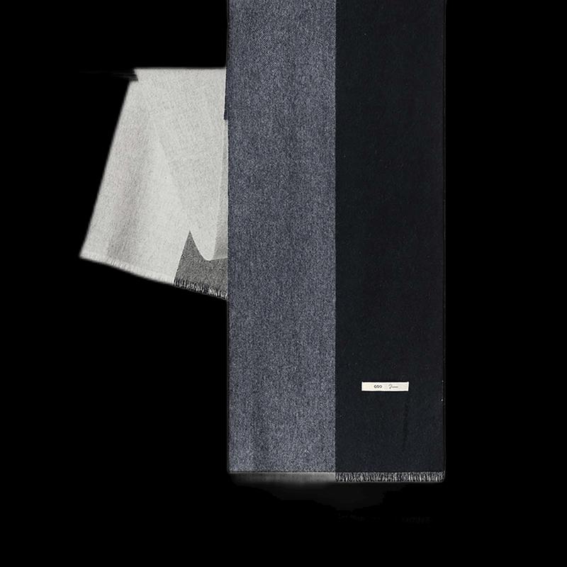 Jiumu Men's Pure Wool Winter Scarf