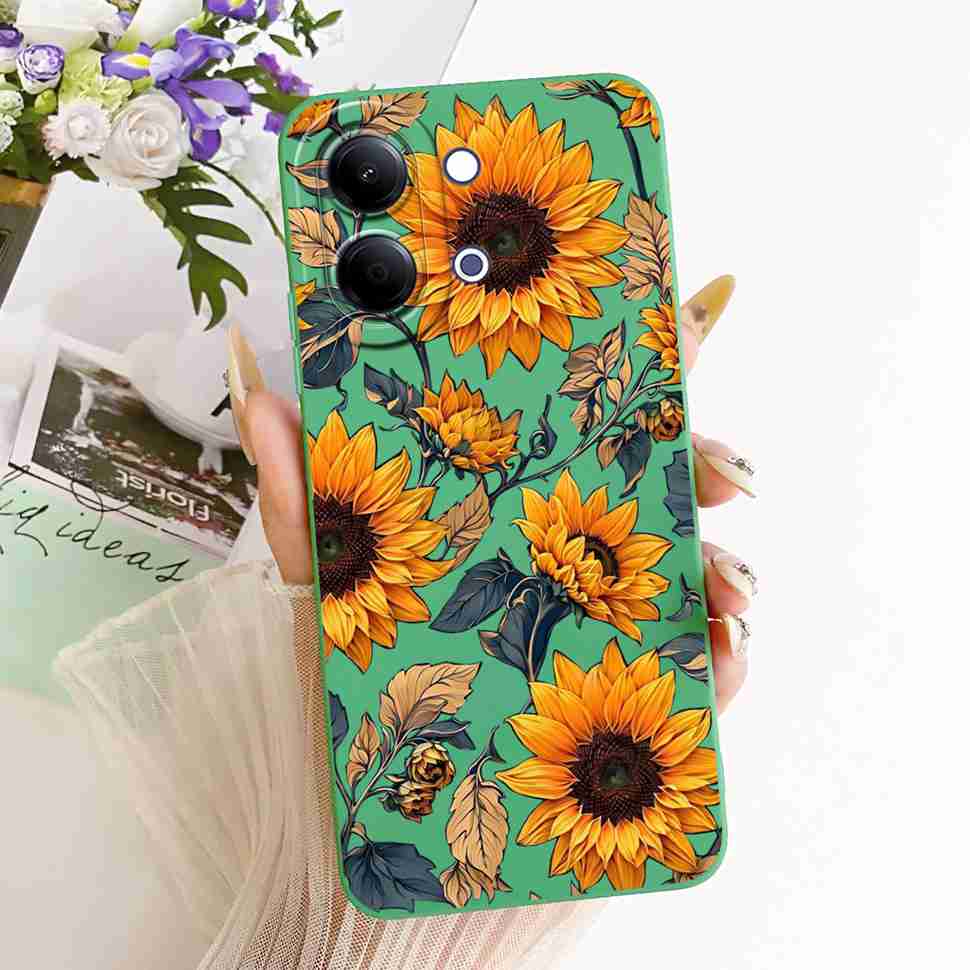 For Vivo Y05 4G 6.74" Case Silicone Back Cover Shockproof For Vivo Y11D VIVO Y05 4G Populairly Painted Butterflies Phone Cases