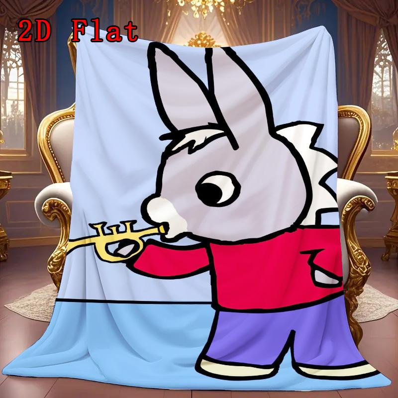 Colorful Trotro Cartoon 2D Flat Pattern Flannel Blanket High Quality All Seasons Warmth and Comfort Perfect for Christmas Gifts.PMT0914257