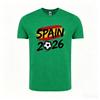 Spain 2026 Patriotic Soccer Fan TShirt Spanish Flag Inspired Print Shirt Men Crewneck Cotton Short Sleeve Soccer Part Supplies