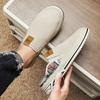 Corduroy Semi-Drag Men Casual Shoes Half Shoes For Men Mules Slipper Outdoor Sandals Summer Backless Board Shoes Flat Man Slides