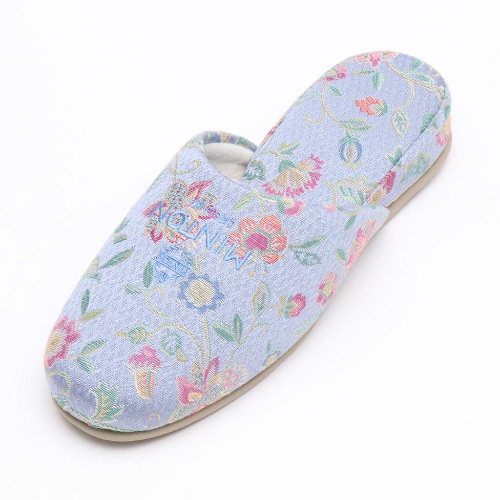 Minton Basic Jacquard Haddon Hall Hanging Slippers (Blue)