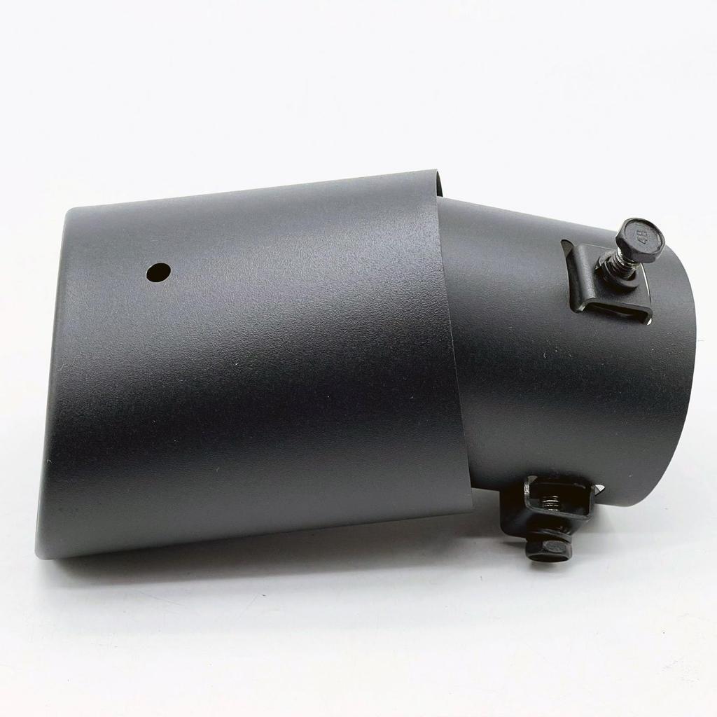 LEXOR Muffler Cutter, Single, Downward, Tune, General, Flip-up, Matte Black, Mini Car, Stainless Steel, Large Diameter, Aero Parts, Dress Up