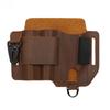 Outdoor EDC Cowhide Tool Holster Multitool Sheath Camping Survival Flashlight Pocket Organizer Key Holder Genuine Leather Tools