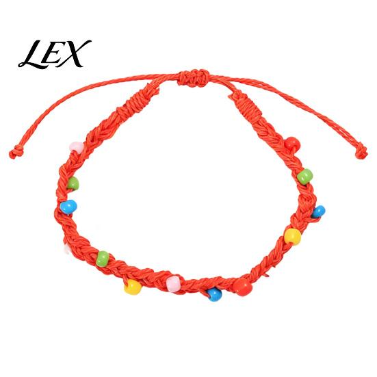 Handmade Woven Rope Wristbands Braided Bracelet for Women, Bohemian Wrist Casual Minimalist Hand with Colorful Rice Beads, Adjustable Knot Cord