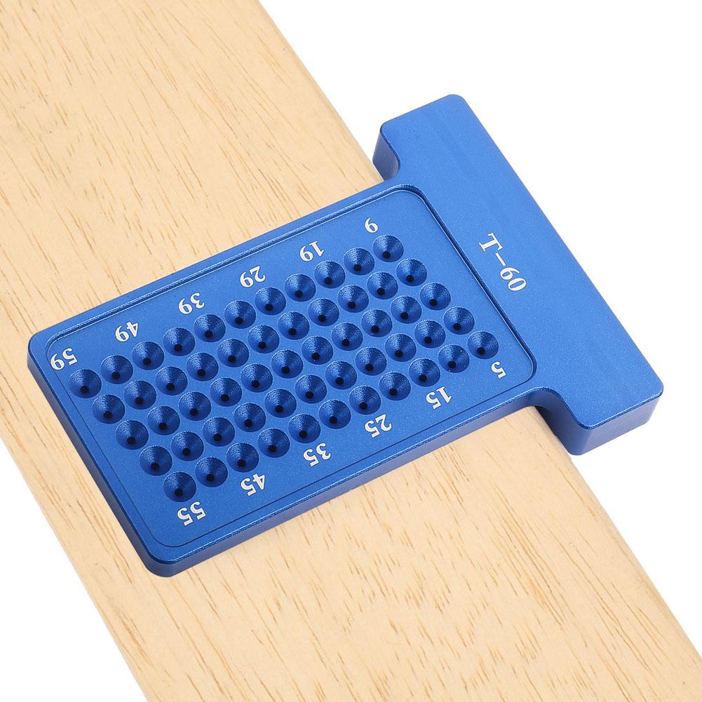 Woodworking T Type Scriber Aluminum Alloy Hole Gauge Carpenter Marking Tool (Red)