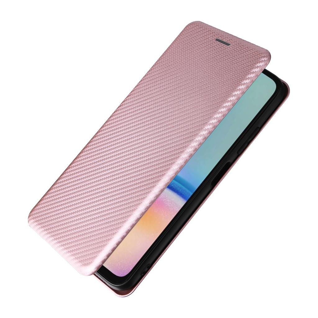 For Samsung Galaxy A05s 4G Case Carbon Fiber Texture PU Leather Phone Shell with Card Slot