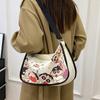 Versatile cartoon animation printed shoulder bag large capacity women's leisure messenger bag going out dumpling bag