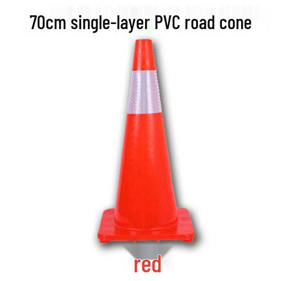 70cm Reflective PVC Road Safety Cone with Rubber Base