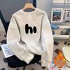 Men's Loose Fit Round Neck Hoodie - Thickened Velvet, Trendy American Style, Long Sleeve, Autumn/Winter.