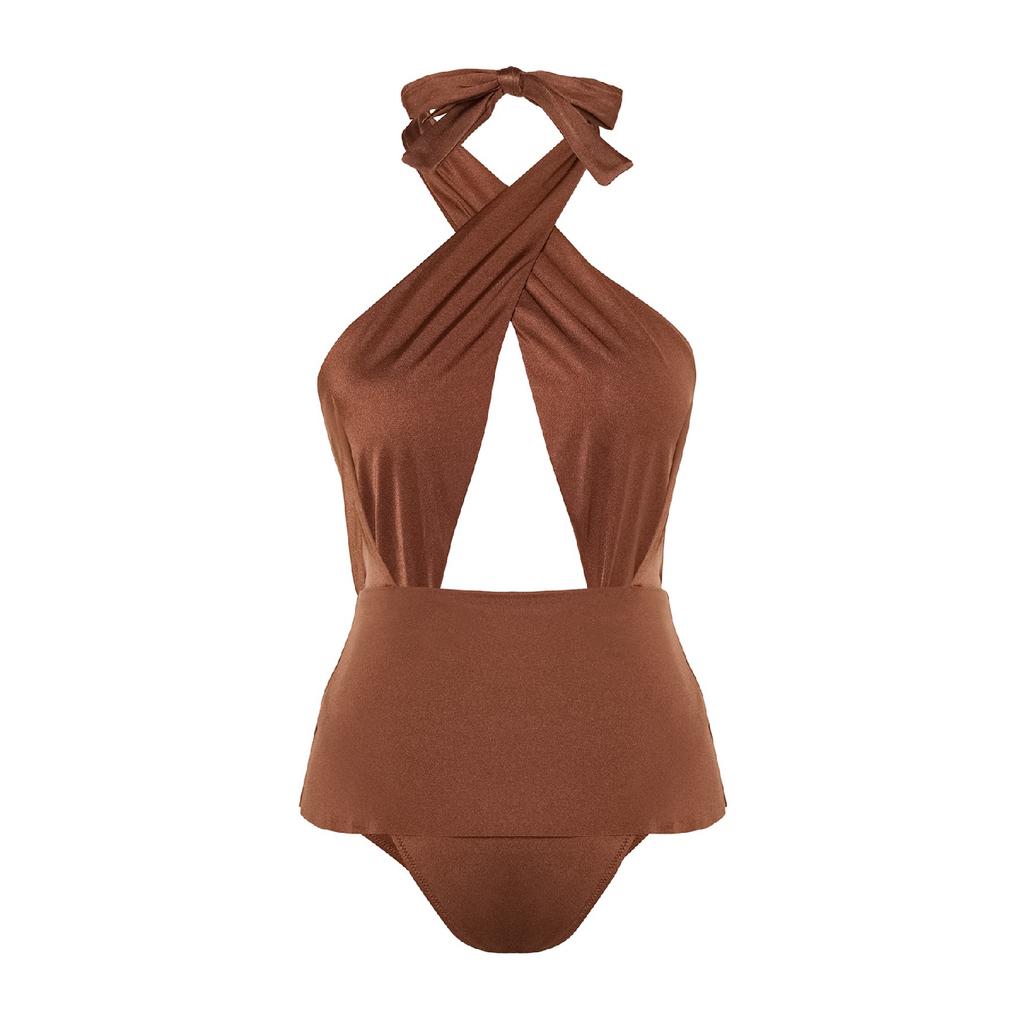 X Zeynep Tosun Black Sun Accessory Detailed Swimsuit Tclss23ma00001