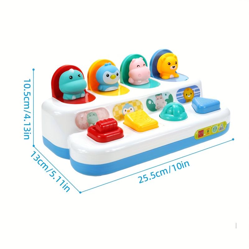 Bebek Pop-Up Hayvanlar Oyuncak Montessori Oyuncak Saklambaç Anahtar Düğme Kutusu Renk Ayırma Hayvanlar 6+ Ay Erkek Kız Çocukları İçin Eğitici Oyuncak