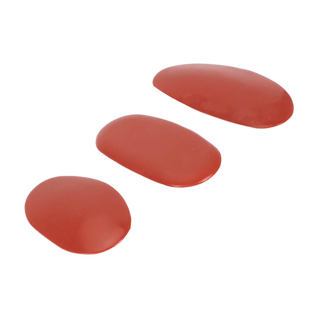 3Pcs Pottery Clay Ribs Red Different Sizes Soft Durable Rubber Portable Ceramic Pottery Ribs for Modeling Sculpting