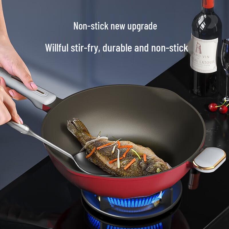 KBH Titanium Alloy Non-stick Wok with Temperature Sensor