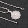 Steel Coin Pendant Necklace 18K Gold Coin Bag Pendant Charms  DIY Jewelry Making