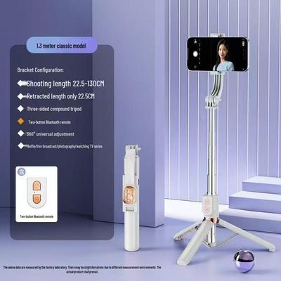 2025 Bluetooth Selfie Stick: 1.3m Portable Beauty Phone Holder for Outdoor Photography
