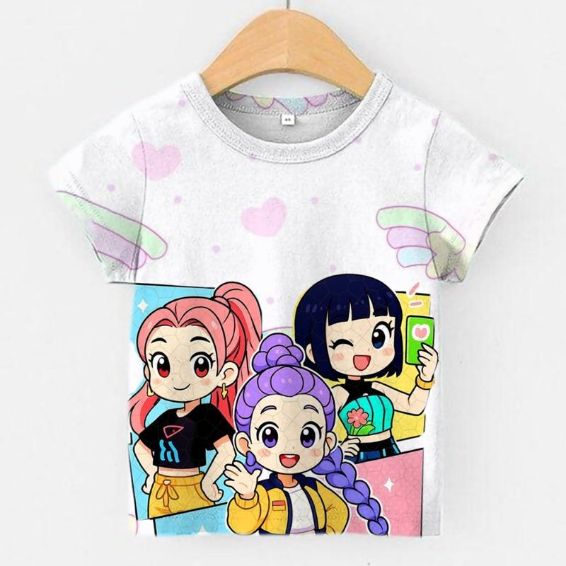 2026 New KPop Girl T-shirt, Fashion 3D Short-sleeved, Girl Trend Top