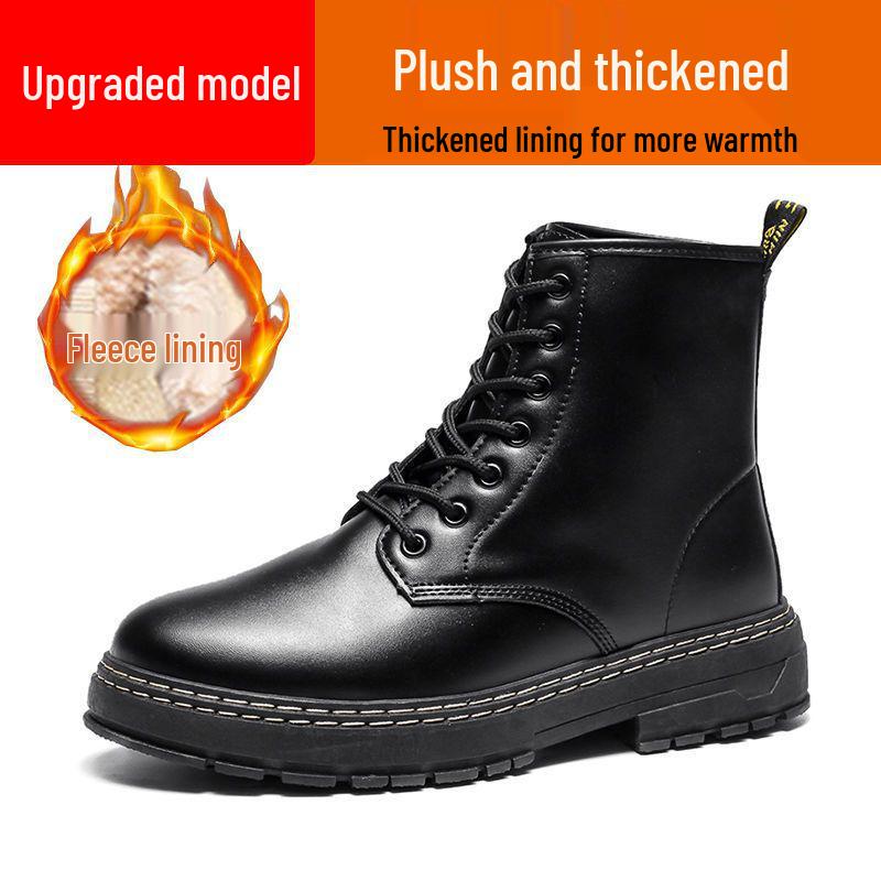 

Мужские кожаные ботинки Martin с высоким берцем 2025: Повседневная ретро рабочая одежда и мотоциклетный стиль для осени/зимы 42