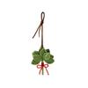 Green Pomelo Leaves Pendant Car Interior Knitting Wool Grapefruit Leaf Keychain Backpack Accessory Handmade Woven Ornaments