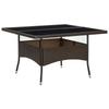 Day and Night - Day and Night Garden Dining Table Synthetic Rattan and Brown Glass