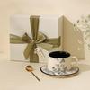 Luxury French Ceramic Coffee Cup & Saucer Set