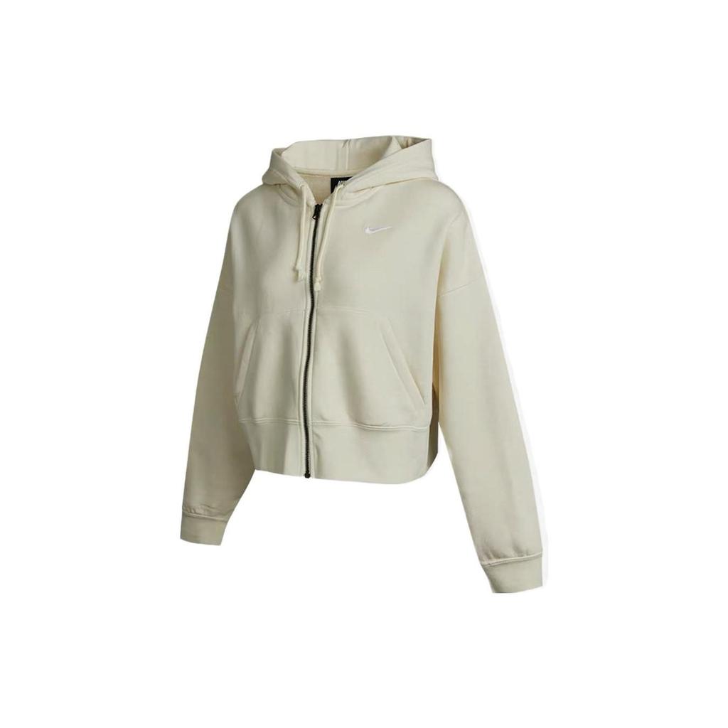 Nike Sports Casual Hooded Jacket Women Jacket Off-White DN4952-113