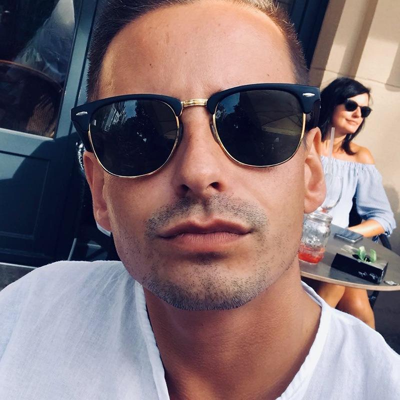 Men's and Women's Retro Polarized Sunglasses Women's Fashion Street Photography Trend Versatile Sunglasses UV400 Shades Eyewear