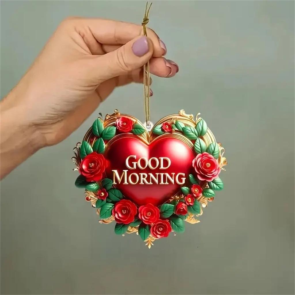 Valentine's Day Acrylic Love Pendant Holiday Gifts Cross-border Car Plane Pendant Christmas Tree Decorations