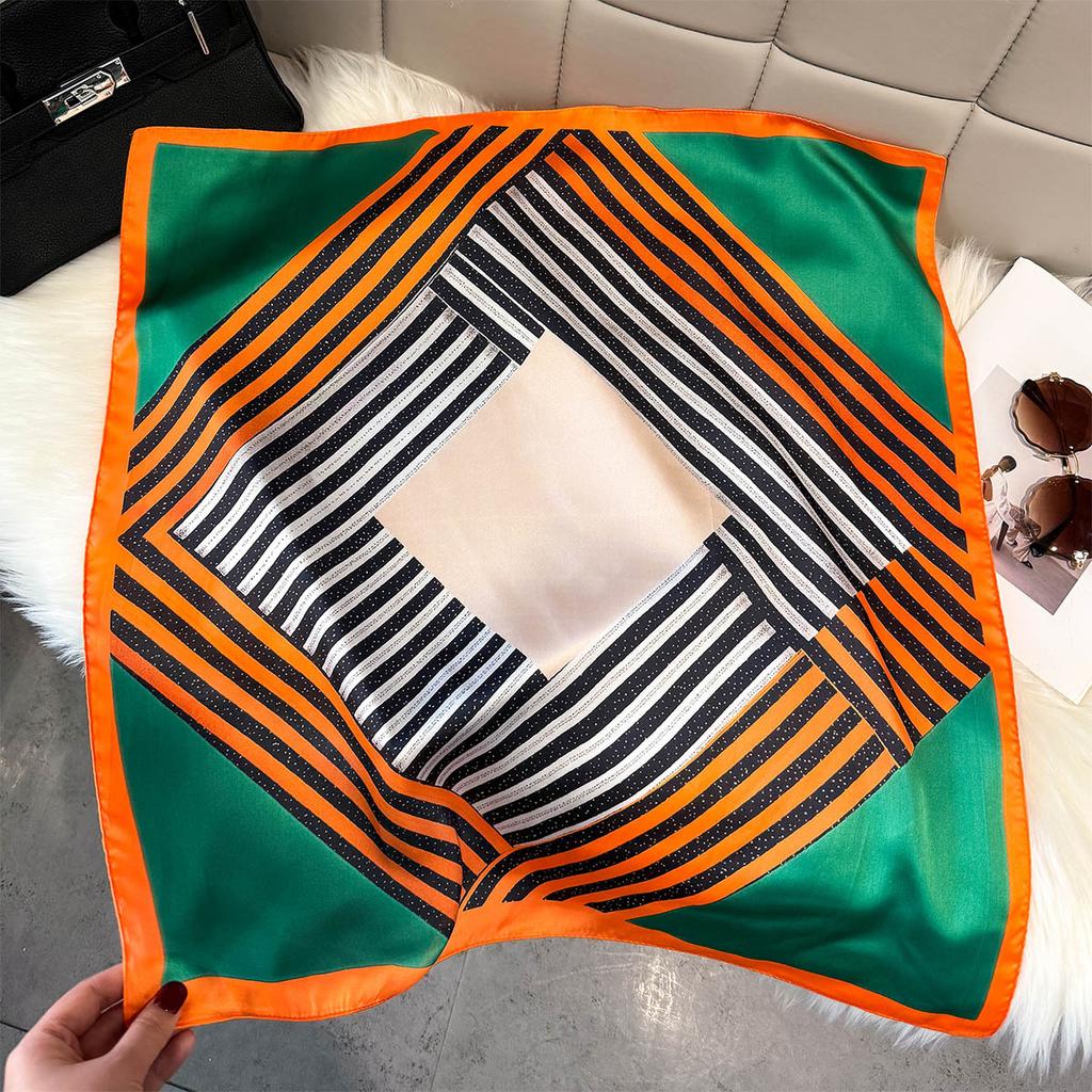 Fashion Square Fashion Foreign Style Small Silk Scarf Women'S Headband Decorative Scarf Dual-Purpose Small Square Scarf New Scarf