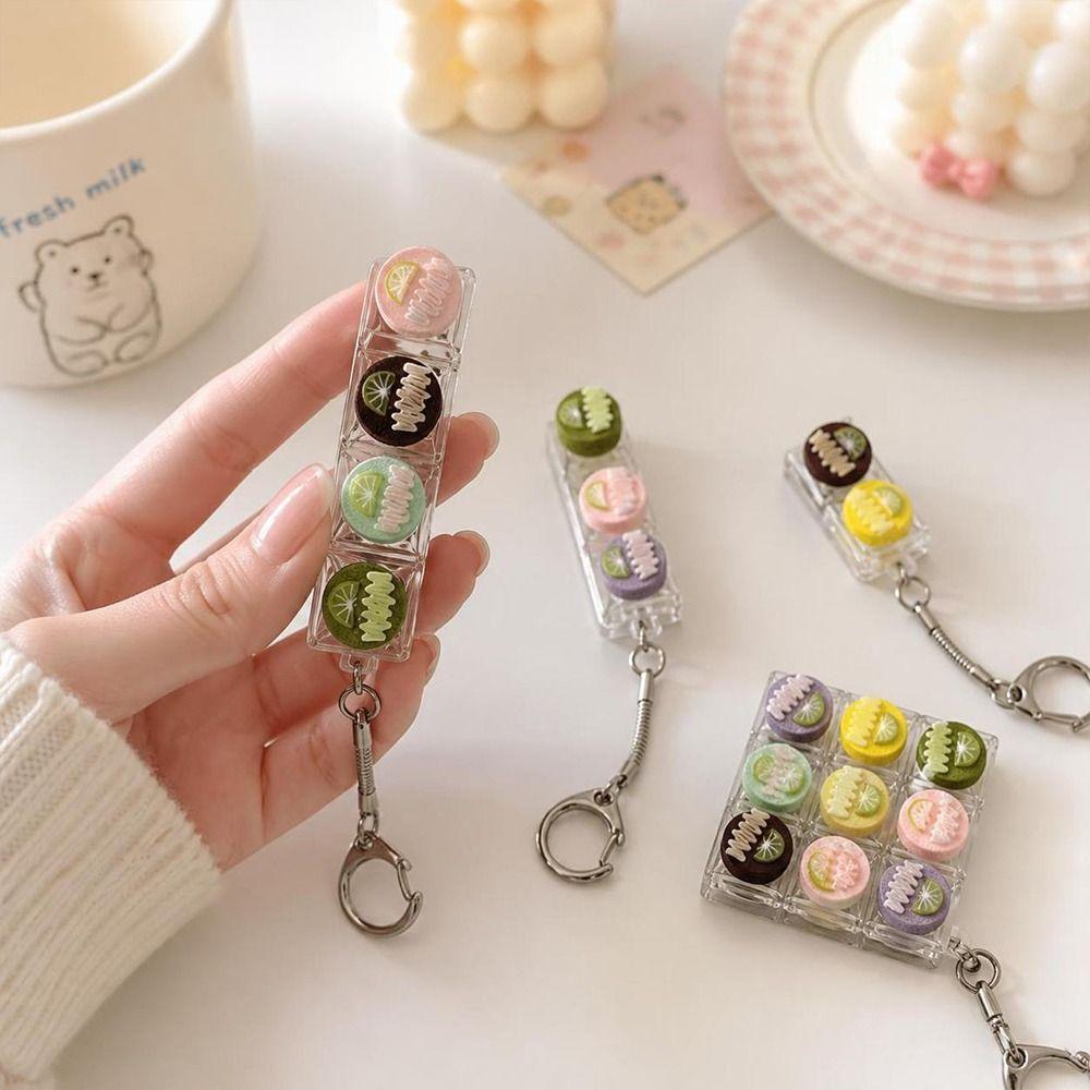 Pressable Buttons Fidget Button Keychain Stress Relief Finger Keyboard Cap Bag Charm