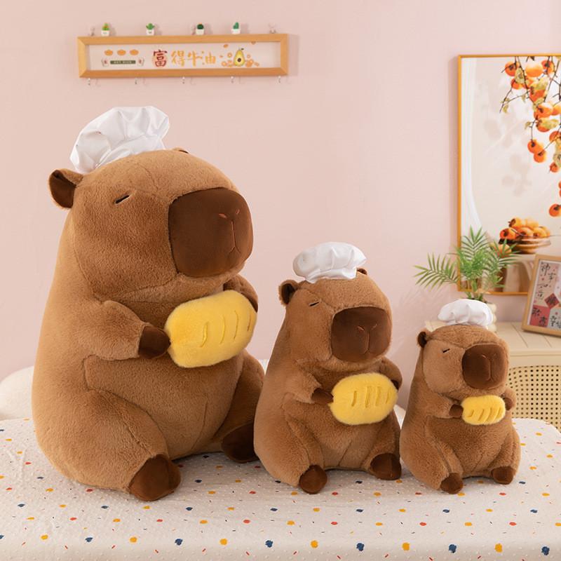 Toy Capybara Plush Chef Design Doll Birthday Gift Party Accessory Decoration