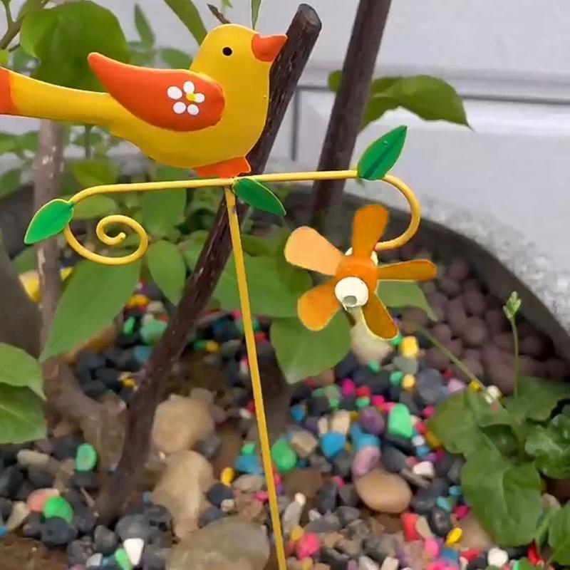 Vaso de Flores Estacas de Jardim Decoração Casa Estacas de Pássaros Metal Arte de Quintal Enfeites para Mãe Presente de Dia das Mães Decoração Interna Externa