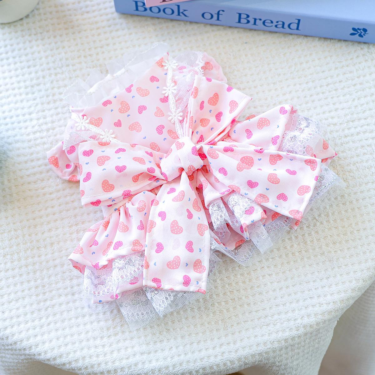 

Luxury Princess Pet Dresses For Small Female Dogs - Adorable Pink Puppy Skirt With Bow, Lace And Ruffles, Perfect For Yorkies t 2-1.5kg