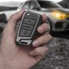 Styling Mouldings 1set Alloy Style Car Key Case Cover Shell Fob For VW Volkswagen Golf 7 MK7 Tiguan MK2 For SEAT Ateca Leon FR 2