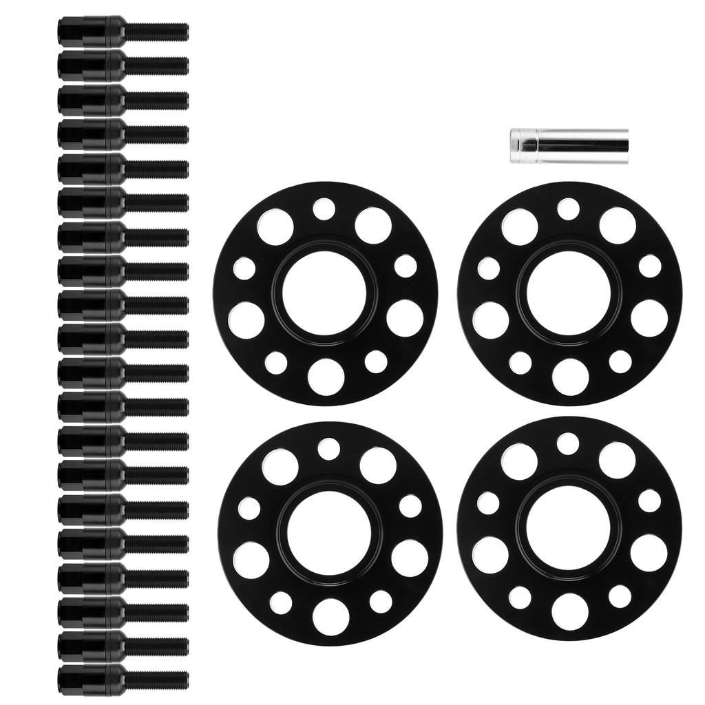 Car Hub Centric Wheel Spacers Kit 20mm Replacement for W202 C Class C220 C230 C280 C43 1994‑2000Black