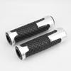 Rubber Moto Handlebars Grip CNC Aluminum Moto Handle Grip Handlebar Hand Grips  Motorbike Parts