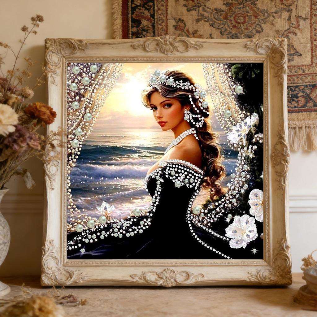 Beauty Special Shaped 5D DIY Partial Drill Diamond Painting Kits for Adults Gift Home Wall Decor Diamond Dots Paintings 30x30cm