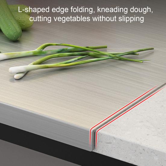 Stainless Steel Cutting Board Heavy Duty Large Chopping Board Dishwasher Safe Kitchen Tools for Meat Vegetables Baking