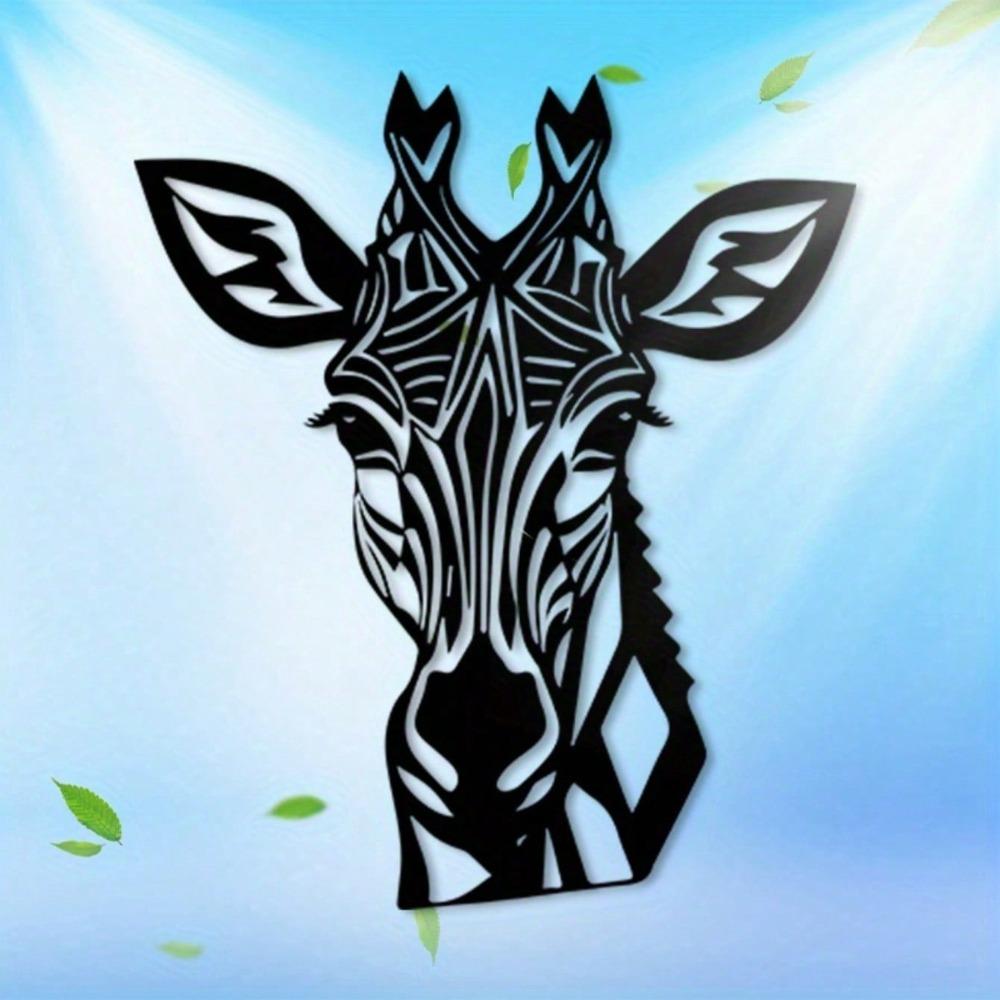 Metal Giraffe Wall Art Sculpture Garden Decor Wildlife Gift