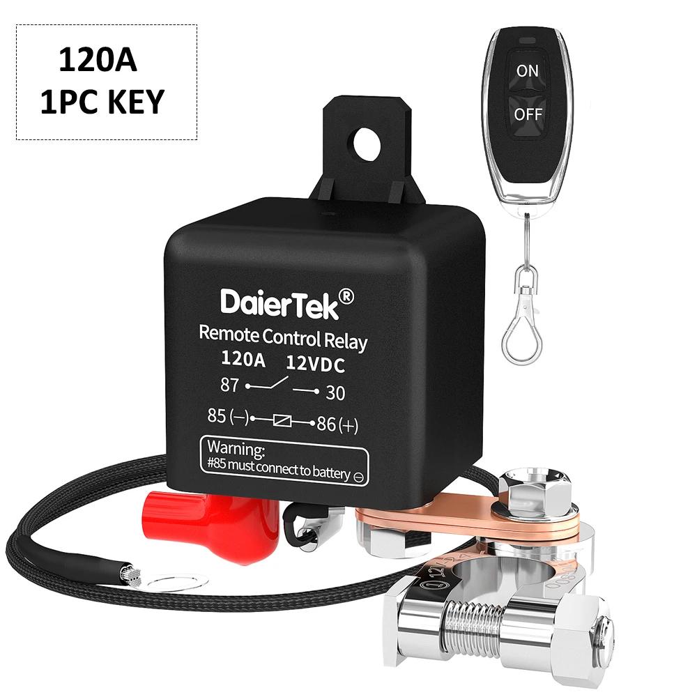 

Battery Switch Relay 12V Remote Control Battery Disconnect Cut Off Isolator Switch Anti-Theft with Remote ControlSwitch
