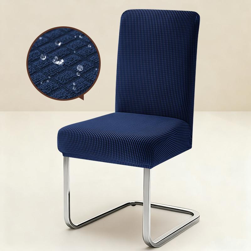 1PC Stretch Dining Chair Covers High Back Waterproof Textured Jacquard Fabric Parsons Chair Slipcover Thick Chair Protector