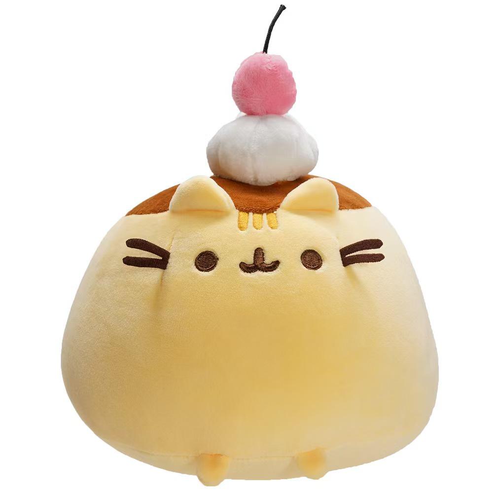 Cross-Border Gray Cat Plush Toy - Donut, Pizza, Hamburger, Sandwich, Cookie Claw Machine Doll
