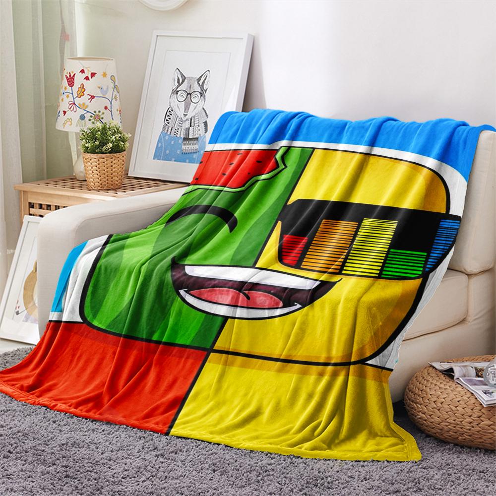 1 Stück sonniges und melonenfarbenes Flanelldecke, Hohe Qualität, Bequem für alle Jahreszeiten, Heimdekoration, Wärme und Komfort, Perfekt für Weihnachtsgeschenke185