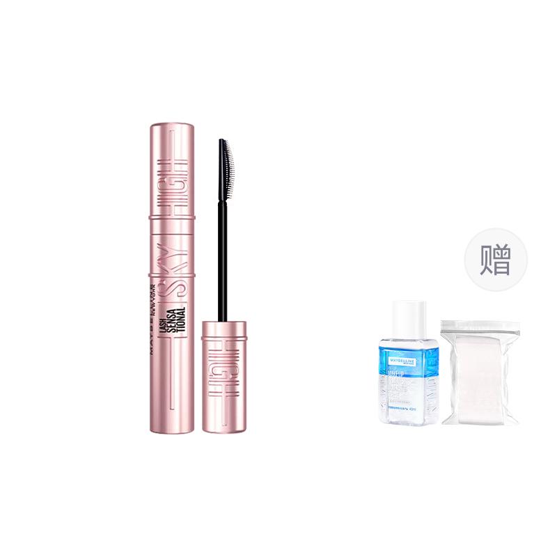Maybelline трехмерный подкручивание + + Взлет Тушь - Взлет Классический Черный Средство для снятия макияжа 40 мл 50 ватных дисков чёрный
