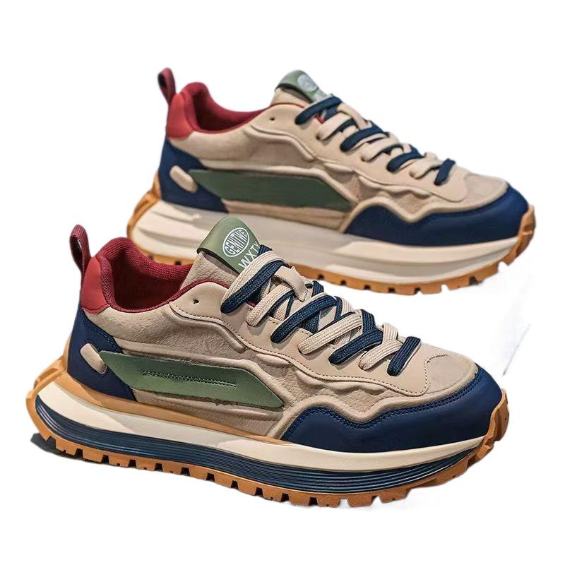 Fashion Mens Shoes 2025 Autumn New Casual Board Shoes Hong Kong Style High Value Increase Platform Sneakers Mens Zapatos De Hombre