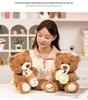 Milk Tea Bear Plush Toy: Teddy Bear Doll, Soothing Bedtime Companion, Customizable Birthday Gift.