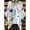 Elegant Boho Print T-Shirt for Plus-Size Women
