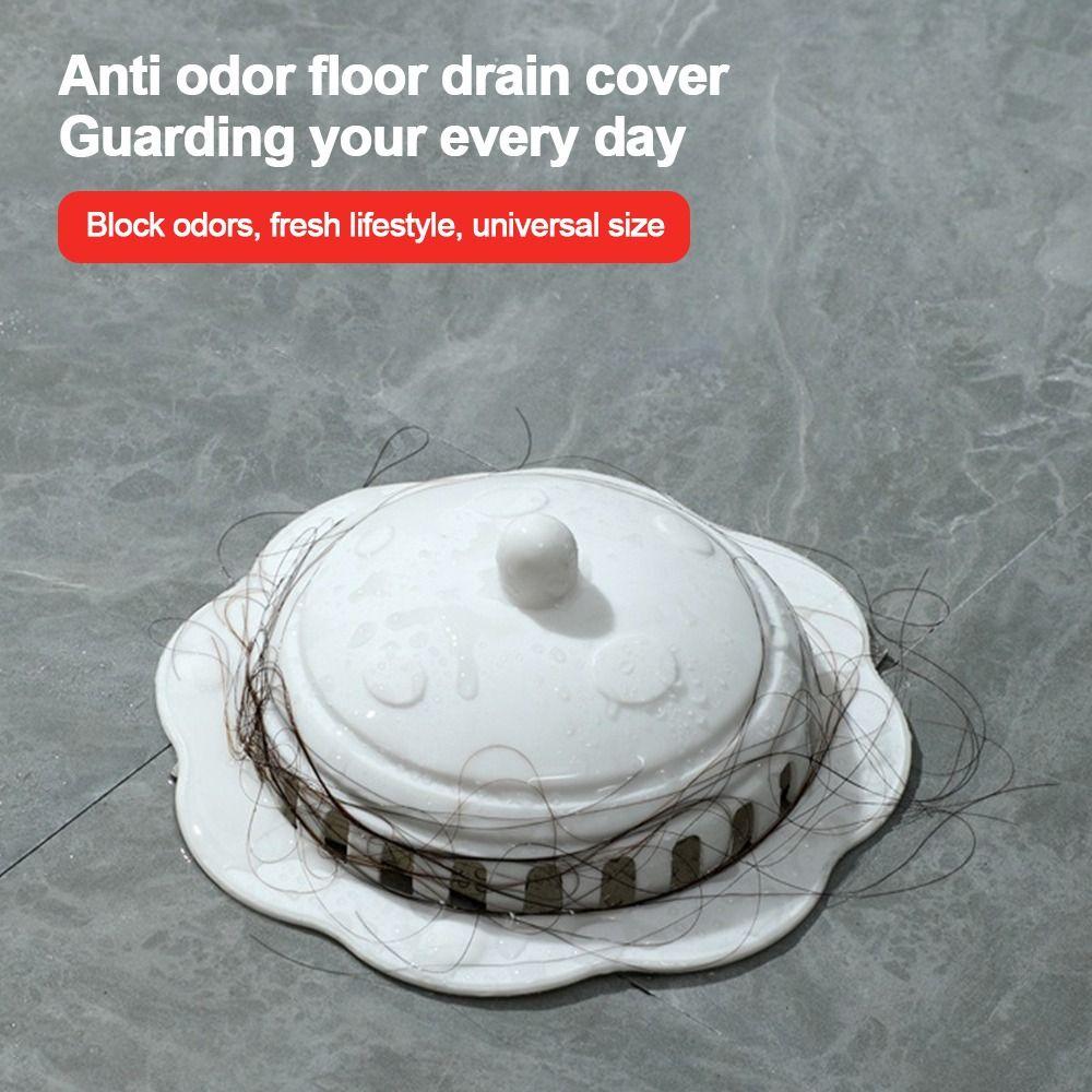 Silicone Sewer Outfall Drain Filter Anti-blocking Hair Clean Up Sink Strainer Filter Round Shape Floor Drain Mesh Cover