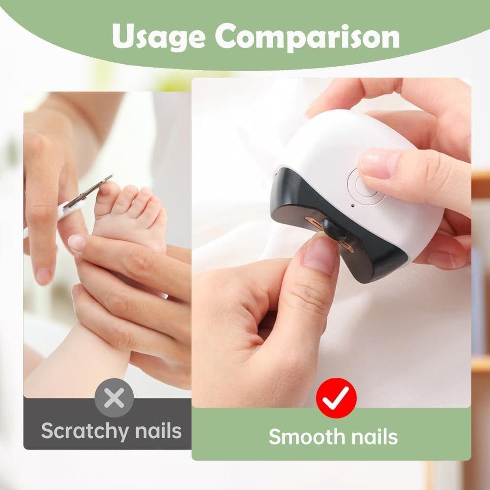 Portable Electric Nail Trimmer with LED Light USB-C Rechargeable Electric Nail Clippers Low Noise Automatic Nail Clipper Adult